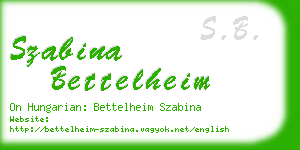 szabina bettelheim business card